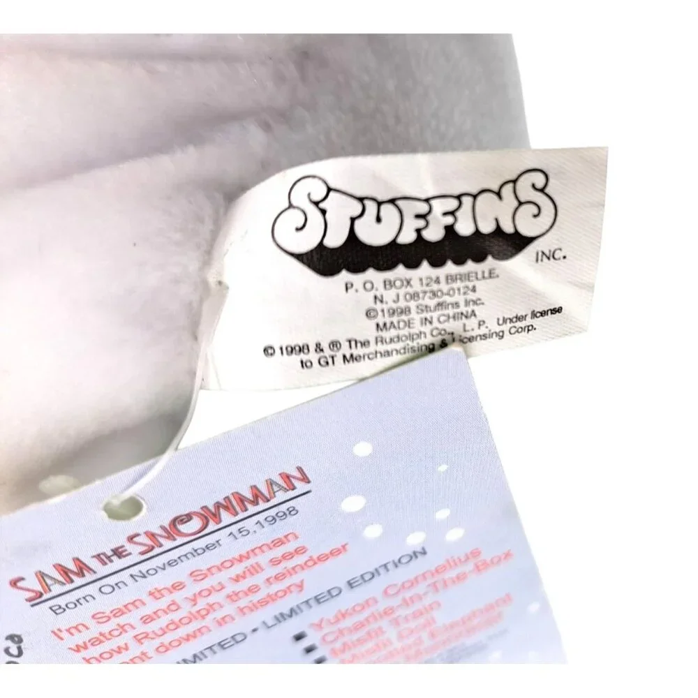 Vintage Sam The Snowman Plush Rudolph Island Of Misfit Toys 1998 Stuffins CVS